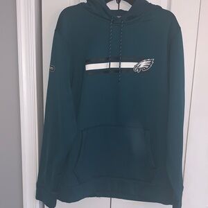 Men’s NFL Philadelphia Eagles Combine Authentic Under Armour Green Hoodie XL